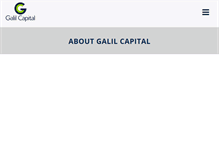 Tablet Screenshot of galilcapital.com